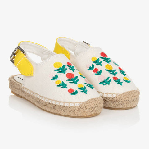 Stella McCartney - Canvas Espadrilles with Embroidered Flowers