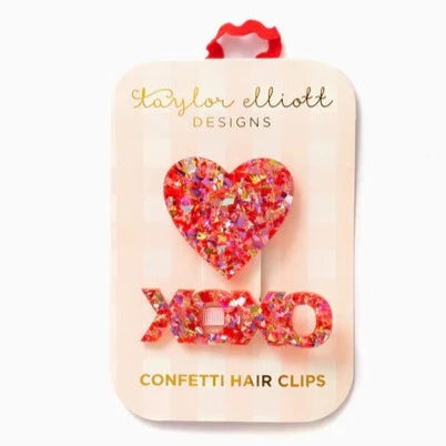 Taylor Elliot Designs - Heart/XOXO Hair Clips